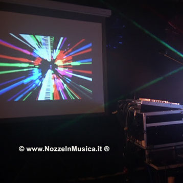 Maxi schermo per karaoke e video matrimoni, cene aziendali, meeting, convention, veglione di capodanno